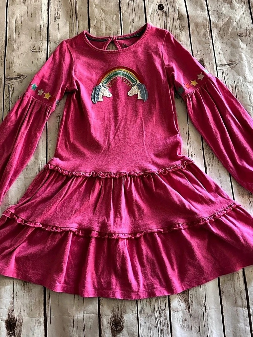 Mini Boden pink unicorn dress